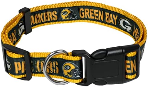 Green Bay Packers NFL Dog & Cat Collar - Large, Shiny & Colorful, Licensed by The NFL