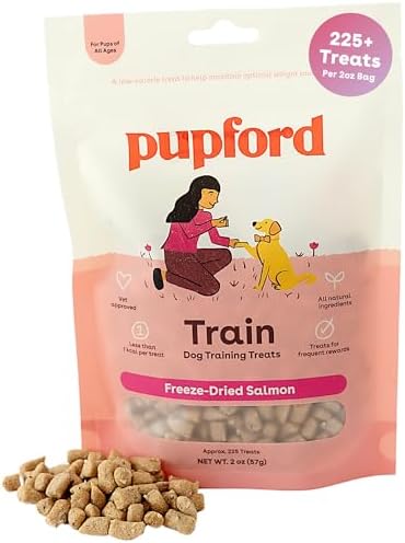 Pupford Freeze Dried Training Treats for Dogs & Puppies (Salmon, 2 oz)
