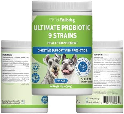 Pet Wellbeing Ultimate Probiotic 9 Strains for Dogs - Gut Health, 320 g