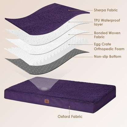 EHEYCIGA Orthopedic Dog Bed Extra Large with Removable Washable Cover, 41IN