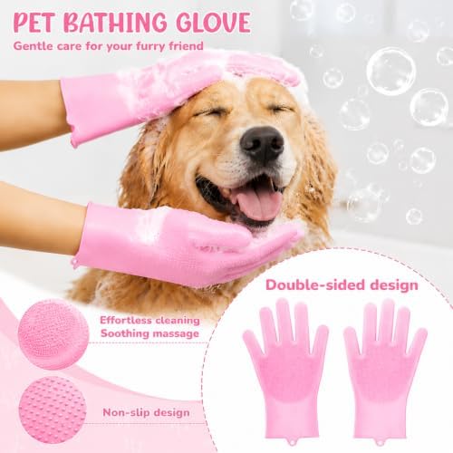 7Pcs Dog Grooming Kit, Pet Bath Supplies Deshedding Brush Dogs Cats