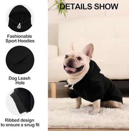 EXPAWLORER Dog Hoodies for Small Medium Large Dogs,Love DAD Black S