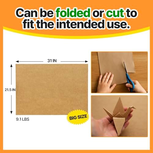 T TORTO9 Kraft Bird Cage Liners 31 x 21.5 Inch, 120 Sheets, Absorbent Paper Tray Liners for Large Bird Cages, Pre-Cut Disposable Cage Bottom Liners