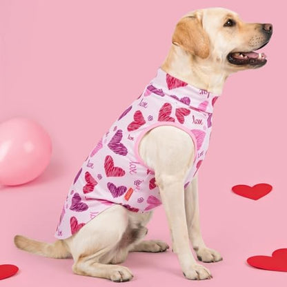 KYEESE 3Pack Valentines Dog Sweater, Stretchy Dogs Sweater Medium Size Dog, Warm Medium Pet Sweaters, Soft Large Pet Sweaters, Turtleneck Pets Clothes for Large Dogs, Comfy Pets Shirt Vest, 2XL