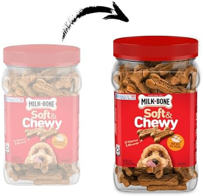 Milk-Bone Soft & Chewy Dog Training Treats, 25 oz Canister