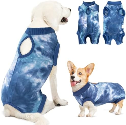 Lukovee Recovery Suit for Dogs, Onesie Spay Neuter Surgery Suit Female Male