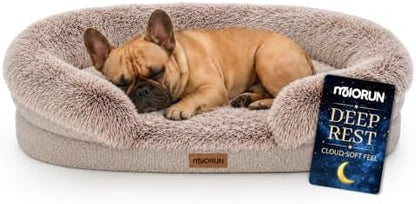 Miorun Fluffy Orthopedic Dog Beds Large Sized Dog, 36" Bolster Sofa Bed