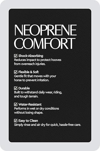 HORZE Pro Overreach Bell Boots for Horses, Neoprene Pair Horse Bell Boots