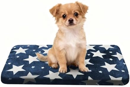 Dog Crate Pad Washable Cat Dog Pet Bed for Crate kennel Small Mat 24in Blue