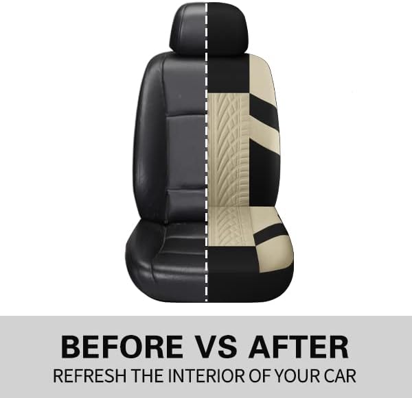 VarCozy Car Seat Covers Front Pair,Universal Cloth for Car,Breathable & Washable SUV, Sedan, Van, Automotive Interior Covers, Airbag Compatible