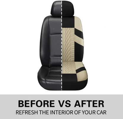 VarCozy Car Seat Covers Front Pair,Universal Cloth for Car,Breathable & Washable SUV, Sedan, Van, Automotive Interior Covers, Airbag Compatible