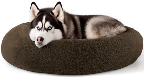 Extra Large Dog Beds, 36in Human Dog Anxiety Relief Comfort Bed (Coffee)