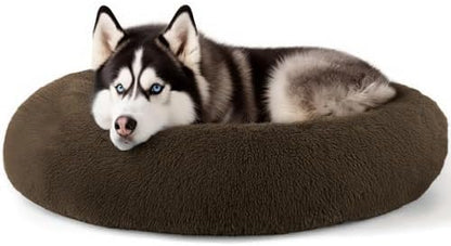 Extra Large Dog Beds, 36in Human Dog Anxiety Relief Comfort Bed (Coffee)