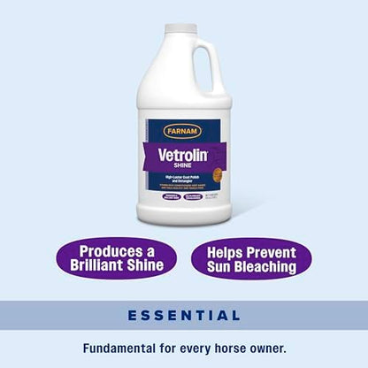Farnam Vetrolin Shine, High-Luster Coat Polish and Detangler 64 oz.