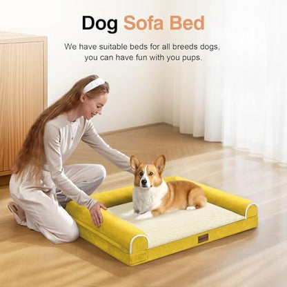 NANUYA Orthopedic Dog Bed for Small Dogs, 24 x 16 Inch, Ginger