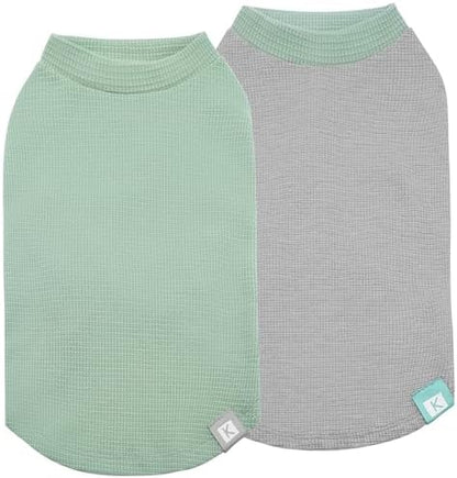 KYEESE 2Pack Waffle Dog Shirt for Small Medium Dogs Solid Dog Sweater