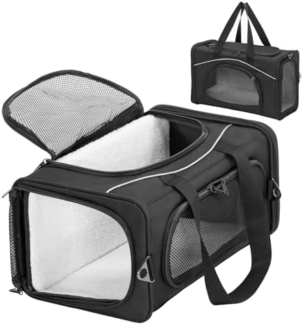 Petsfit Airline Cat Carrier for Small Cats, Two-Way Placement, Up to 9 lb