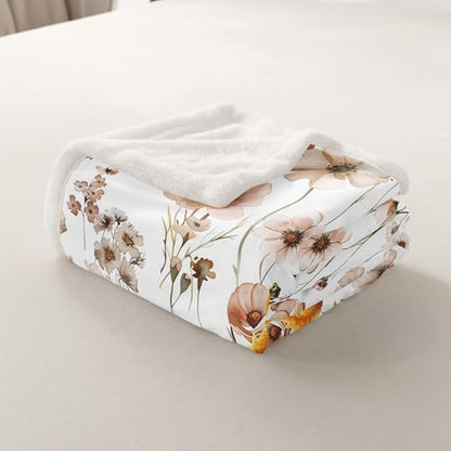 Erosebridal Kids Chicken Blankets and Throws 40"x50",Mushroom Rooster Blanket Throw for Girls Boys,Farmhouse Chick Fleece Blanket Country Cottage Floral Fuzzy Blanket for Bed Sofa Decor