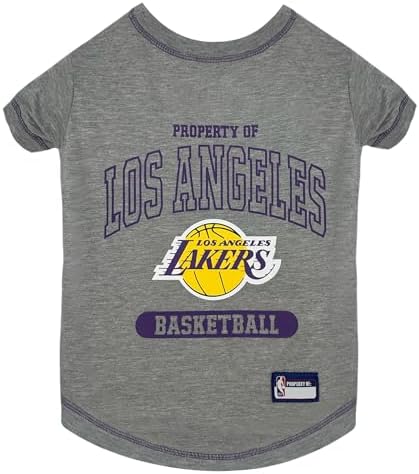 Pets First NBA Licensed Hoodies & T-shirt for Dogs & Cats, Los Angeles Lakers, Large