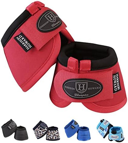 Harrison Howard Horse Bell Boots Overreach Bell Boots No-Turn Bell Boots for Horse-Durable Protective Hoof Boot
