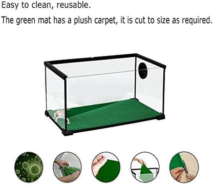 Tfwadmx Reptile Carpet, 2 Pack of Bearded Dragon Mat Terrarium Substrate Liner Bedding for Snake Turtle Lizard Geckos Hermit Crabs (24'' X 16'')