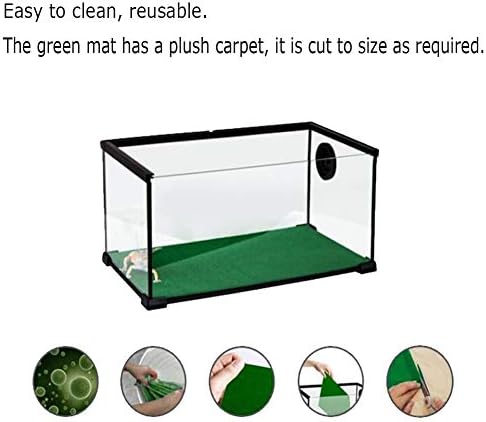 Tfwadmx Reptile Carpet, 2 Pack of Bearded Dragon Mat Terrarium Substrate Liner Bedding for Snake Turtle Lizard Geckos Hermit Crabs (24'' X 16'')