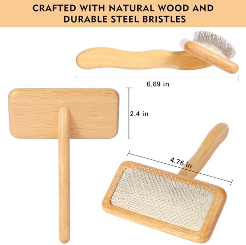 Slicker Brush for Dogs & Cats, Dog & Cat Brush for Shedding & Grooming