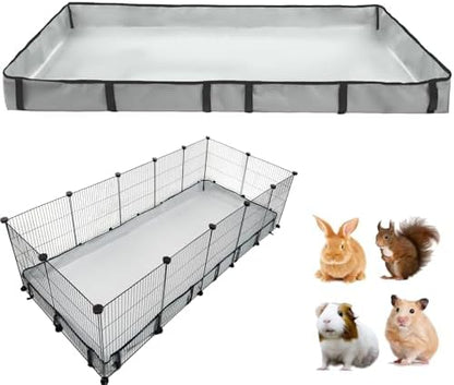 DZWLKJ Guinea Pig Cage Liner Tarp Bottom Waterproof and Washable Base Also for Rabbits, Bunny, Chinchesillas, Hedgehog, Ferrets and Other Small Animals(28x70 inches)