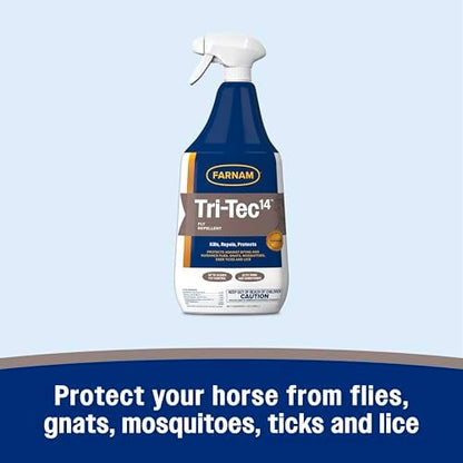 Farnam Tri-Tec 14 Fly Spray for Horses, Protects for Up to 14 Days, 32 oz