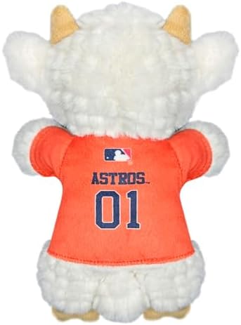 Pets First MLB Houston Astros Goat Plush Toy for Dogs and Cats with Squeaker, Wearing a Team Jersey! Fun & Sporty Goat Shaped Dog Chew Toy, Interactive Pet Toy