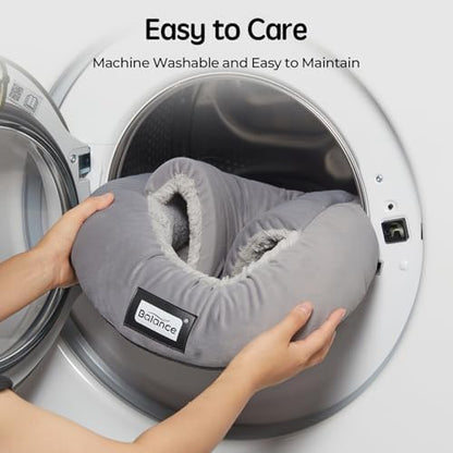 Balance 2 in 1 Cat Bed Cave for Kittens and Small Dogs, Cat Tents for Indoor Cats, Covered Cat Beds with Removable Cushion, Calming Cat Nest, Cat Hideaway, Washable Cat House with Non-Slip Bottom