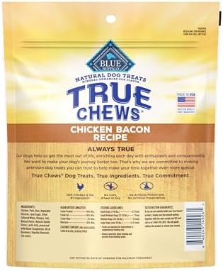 Blue Buffalo True Chews Chicken Bacon Dog Treats, 12 oz