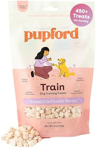 Pupford Freeze Dried Dog & Puppy Training Treats (Sweet Potato, 4 oz)
