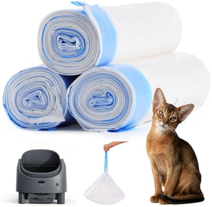 Automatic Self-Cleaning Cat Litter Box Replaced Trash Bags-3 Rolls, 60 Packs FEELNEEDY Cat Litter Box Waste Bag for 4075B