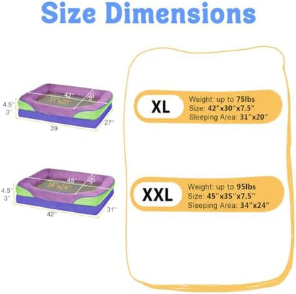 Chez Paw Orthopedic Washable XXL Dog Bed for Extra Large Dogs