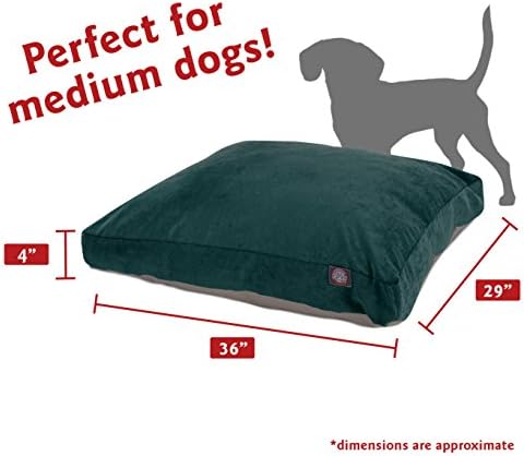 Majestic Pet Rectangular Dog Bed, Medium, 36x29x4 in, Washable, Marine