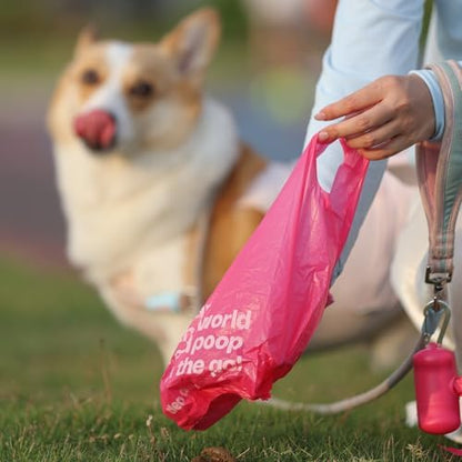 Deo Doo Dog Poop Bags with Handles, 720 Bags, 2 Dispensers, Rose Scented