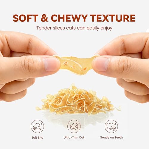 Soft Chicken & Shrimp Cat Treats Thin Slices Easy Chew 3.2 oz