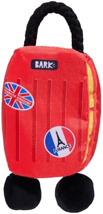 BarkBox Bone Voyage Luggage Dog Toy - for Extra Small to Medium Dogs