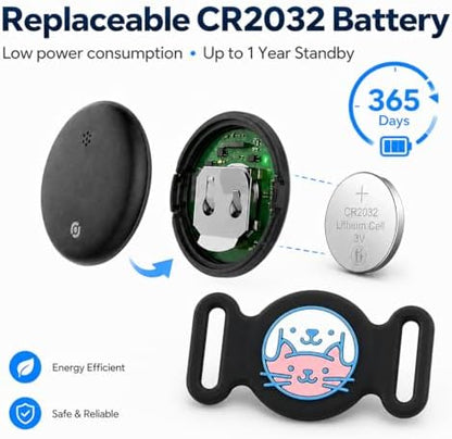 GPS Collar for Dogs, Pet Tracker for Dogs (Android Only), Waterproof Smart Tag Compatible with Google Find My, No Monthly Fee, Dog GPS Tracker Collar for Small Large Dogs (Android Tracker for Dog)