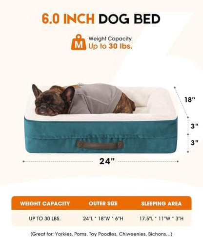Upvilla Orthopedic Dog Bed, Four-Sided Small Dog Sofa, Washable Cover Blue