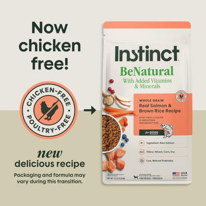 Instinct BeNatural Dry Dog Food, Whole Grain, Salmon & Brown Rice, 4.5 lb.