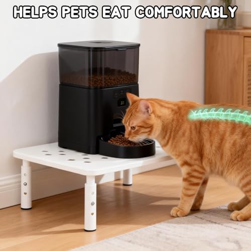 Elevated Cat Food Stand, Adjustable Automatic Cat Feeder Station