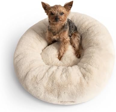 UnHide Floof Pet Bed, Extra Soft Dog Bed with Removable Faux Fur Cover