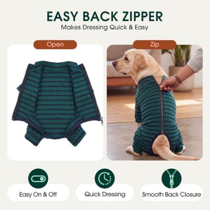 Kuoser Dog Recovery Suit, Anti-Licking Pajamas for Wounds