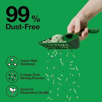 VETRESKA Tofu Cat Litter, Natural Kitty Litter Strong Clumping Flushable Cat Litter Pellets Ultra Absorbent, Odor Control, Dust-Free, Low Tracking Eco-Friendly Tofu Litter, Greentea(5.5lb×4bags)