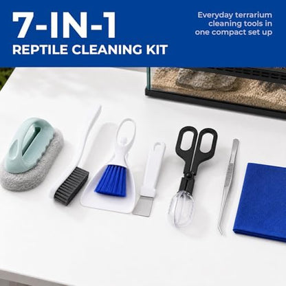 Bearded Dragon Tank Cleaning Kit, Reptile Mini Dustpan and Brush
