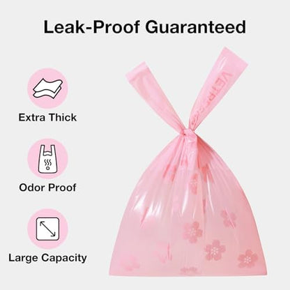 VETRESKA Dog Poop Bags with Handles 450 Count, Floral Scented Waste Bags