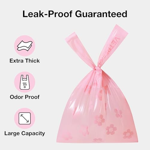 VETRESKA Dog Poop Bags with Handles 450 Count, Floral Scented Waste Bags