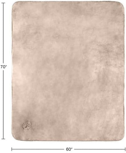 Waterproof Blanket for Pets - Reversible Throw Protects Couch, Car, and Bed from Spills, Stains, or Fur - Plush Blanket by Petmaker (Tan)